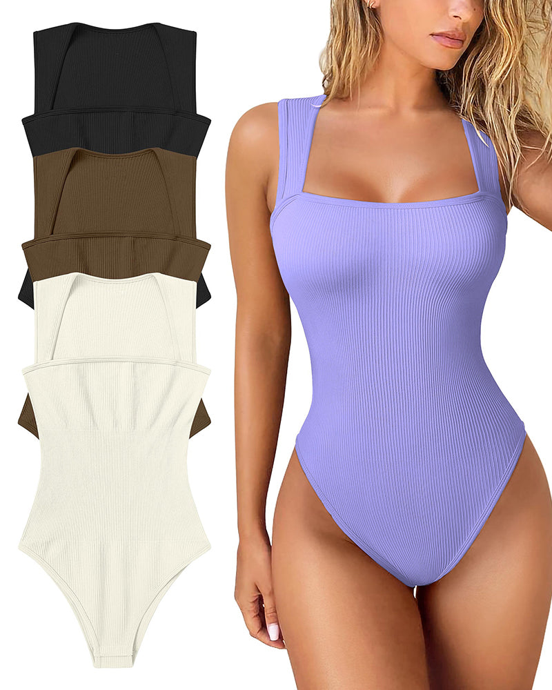 🔥HEIßER VERKAUF 49% RABATT🔥Gerippter ärmelloser Bodysuit