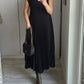 💥50% Rabatt 👗 Damen plissiertes einfaches einfarbiges Kleid