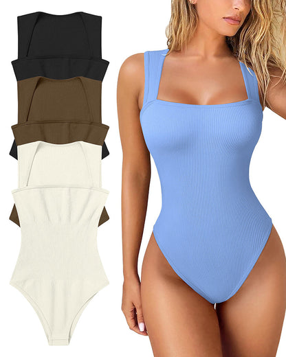 🔥HEIßER VERKAUF 49% RABATT🔥Gerippter ärmelloser Bodysuit