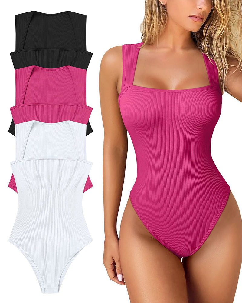 🔥HEIßER VERKAUF 49% RABATT🔥Gerippter ärmelloser Bodysuit