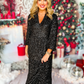 Elegantes Pailletten-Maxi-Kleid