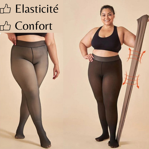 Warme mit Plüsch gefütterte elastische Strumpfhose