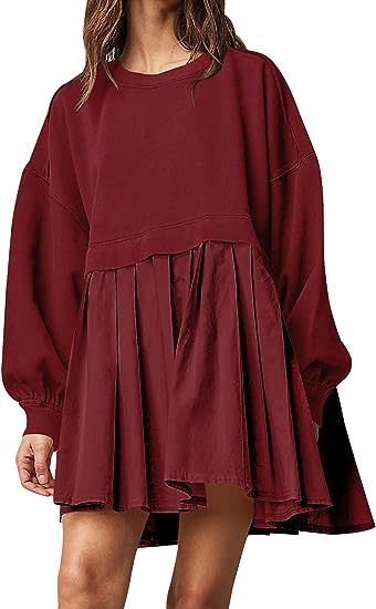 🔥Herbst-Sonderangebot 64% RABATT🌷Sweatshirtkleid mit Rundhalsausschnitt für Damen