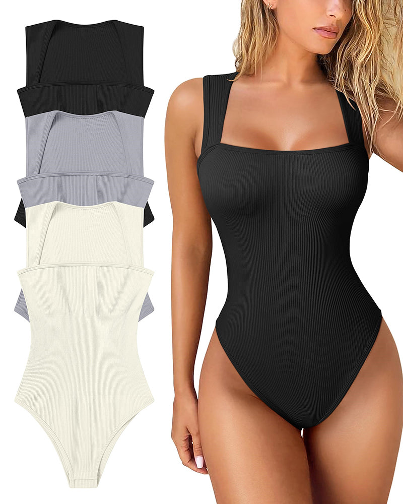 🔥HEIßER VERKAUF 49% RABATT🔥Gerippter ärmelloser Bodysuit