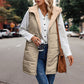 💖Herbst & Winter Neuankünfte - Damen Herbst Reversible Weste Ärmellose Faux Fleece Jacke【Kostenloser Versand！】