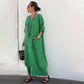 💥50% Rabatt für begrenzte Zeit💕Langes Patchwork-Kleid aus Baumwolle und Leinen