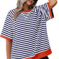 🥰50% RABATT：Übergroße gestreifte T-Shirts für Damen