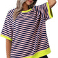🥰50% RABATT：Übergroße gestreifte T-Shirts für Damen