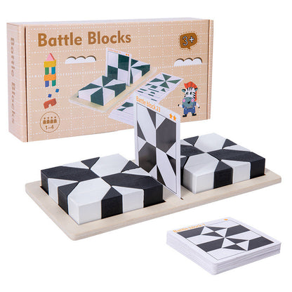 🎁Zeitlich begrenztes Angebot！🎅Kreatives schwarz-weißes Blockpuzzle-Set für Kinder