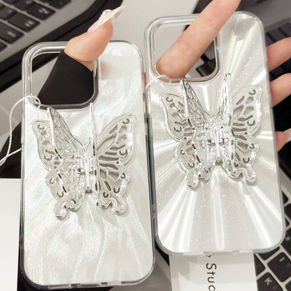 🔥50% RABATT🎀 Butterfly Stand Metallic Gray Handyhülle für iPhone11/12/13/14/15