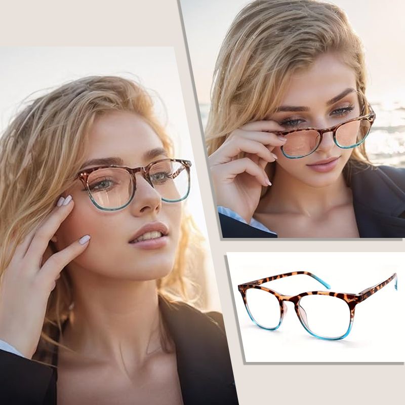 Sexy Leopard Print Anti-Blue Light Gradient Lesebrille für Frauen