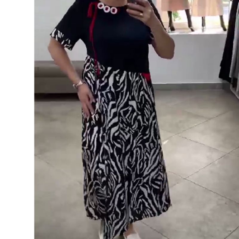 💥50% Rabat💃Lässiges Patchwork-Kleid für Frauen