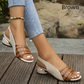 🔥50% RABATT👠Women's Peep Toe Low Block Heel Sandals
