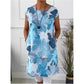 💕50%  RABATT - Lockeres knielanges Kleid mit Schmetterlingsdruck