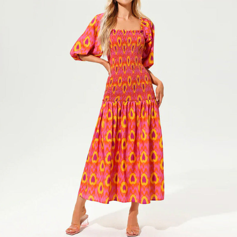 💥kostenloser Versand für begrenzte Zeit💃Sweet Vibrant Kleid mit Puffärmeln für Frauen