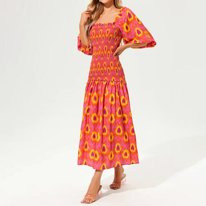 💥kostenloser Versand für begrenzte Zeit💃Sweet Vibrant Kleid mit Puffärmeln für Frauen