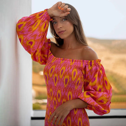 💥kostenloser Versand für begrenzte Zeit💃Sweet Vibrant Kleid mit Puffärmeln für Frauen