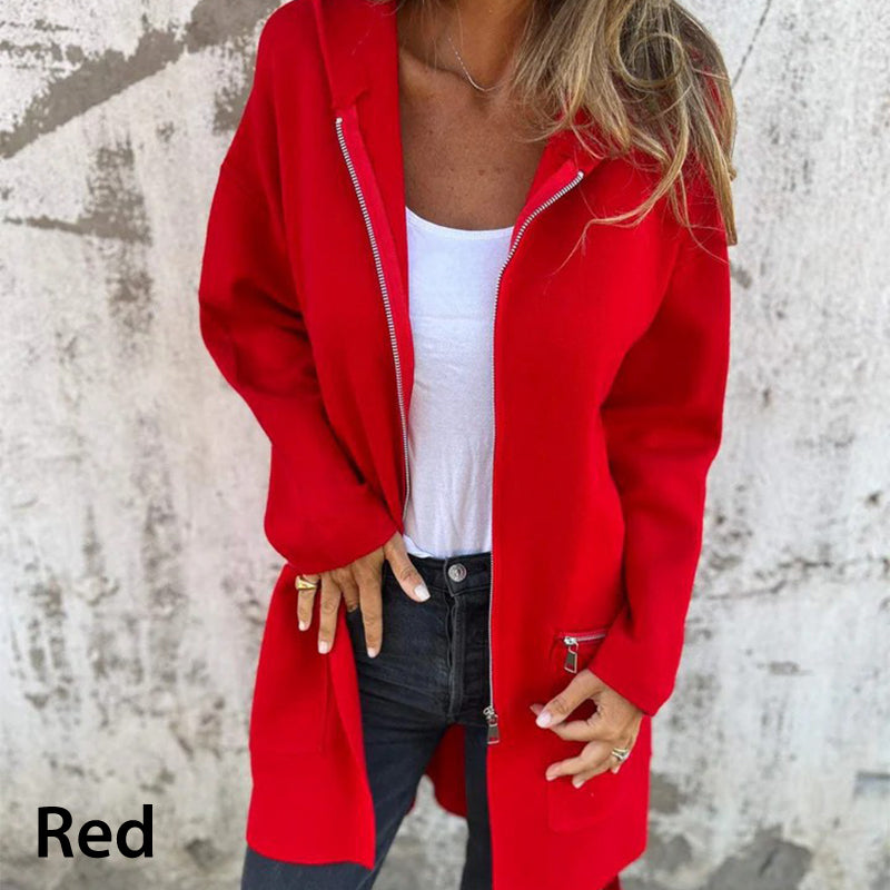 🍂Frühherbst-Specials 58% RABATT🥰Lässige Mode Langärmliges Kapuzen-Sweatshirt Jacke mit Reißverschluss