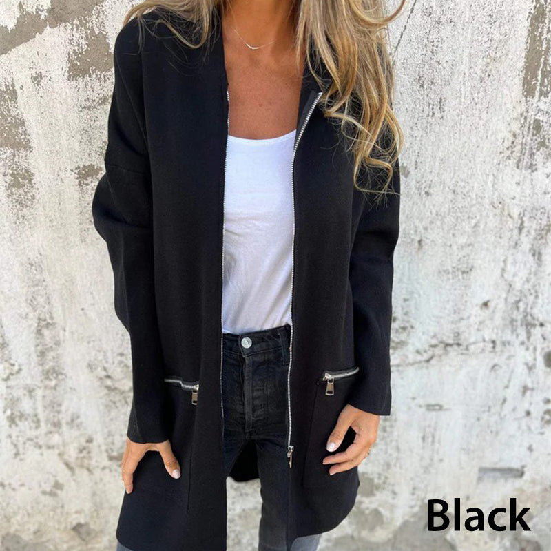 🍂Frühherbst-Specials 58% RABATT🥰Lässige Mode Langärmliges Kapuzen-Sweatshirt Jacke mit Reißverschluss