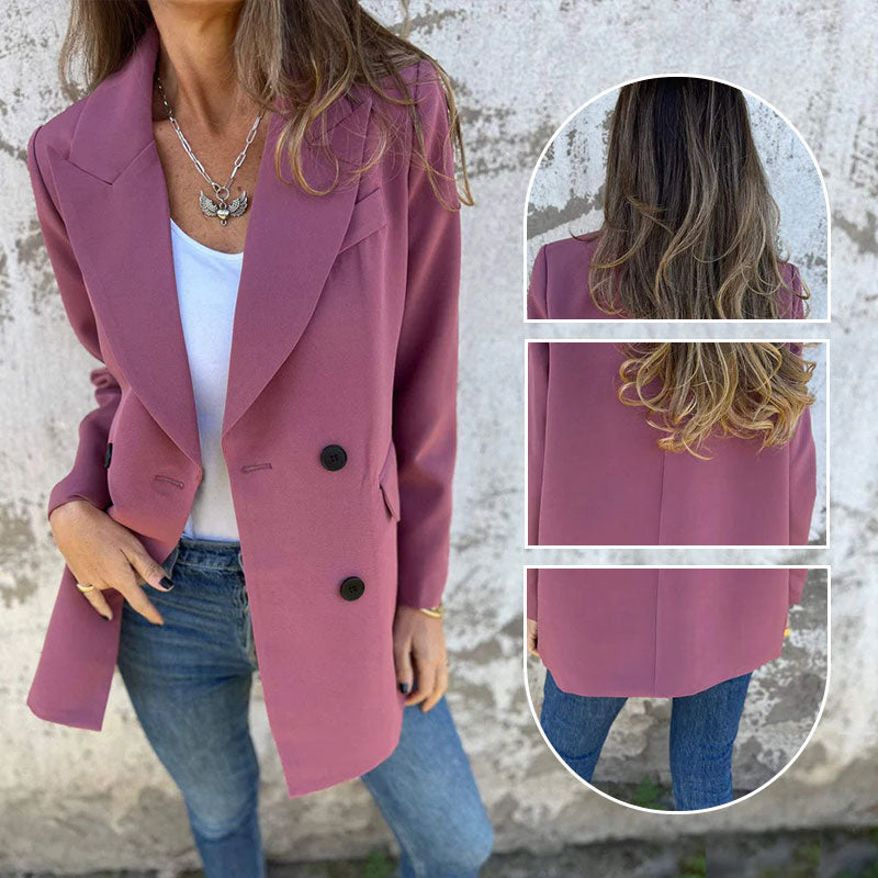 💥Frühherbst-Specials 66 % RABATT 💕Modischer einfarbiger Langarm-Blazer