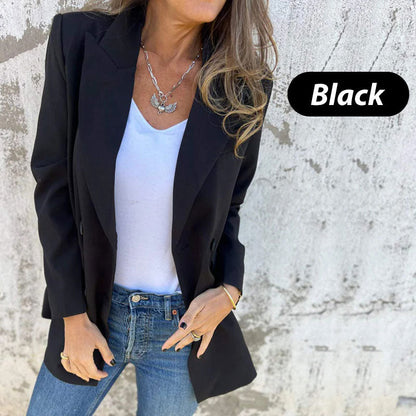 💥Frühherbst-Specials 66 % RABATT 💕Modischer einfarbiger Langarm-Blazer