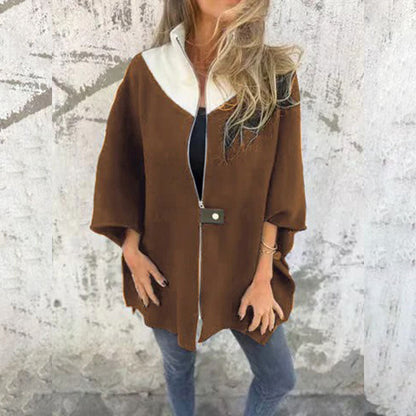 🍁Frühherbst-Specials 66% RABATT 💕Lässige Jacke mit Stehkragen und halbem Reißverschluss für Damen