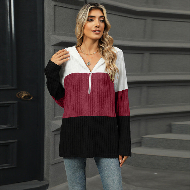 🎁Heißer Verkauf 66 % RABATT⏳Kapuzenpullover mit Farbblockdesign für Damen