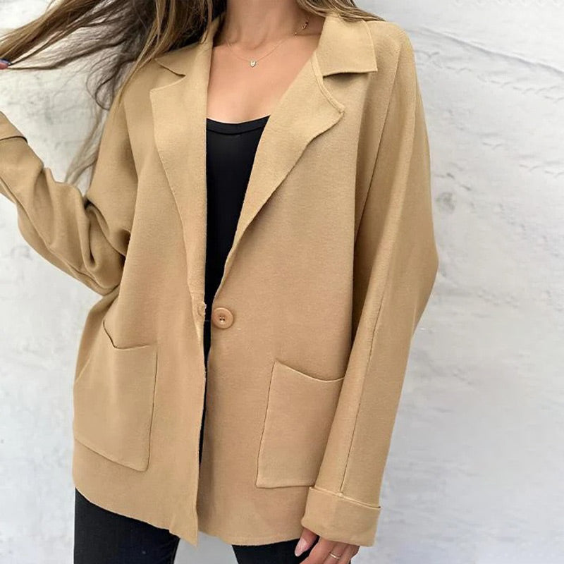 🍂Frühherbst-Specials 58% RABATT🥰Damen Strickjacke mit offener Knopfleiste und Taschen