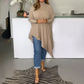 🌸51 % RABATT 💕Damen Casual Knit Solid Unregelmäßiger Rollkragenpullover