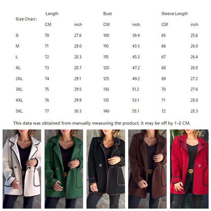 🌸Herbstschlussverkauf⌛Zeitlich begrenzt 58% RABATT💕Stilvolle doppelseitige Wolljacke für Damen