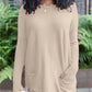 🔥2 KAUFEN UND 10% RABATT ERHALTEN⏳Langarm-Daumenloch-Pullover-Taschentunika