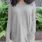 🔥2 KAUFEN UND 10% RABATT ERHALTEN⏳Langarm-Daumenloch-Pullover-Taschentunika