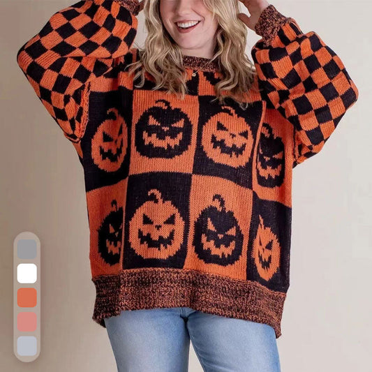 🥳Befristetes Angebot 58% RABATT🎃Halloween Karo-Pullover