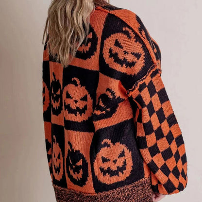 🥳Befristetes Angebot 58% RABATT🎃Halloween Karo-Pullover