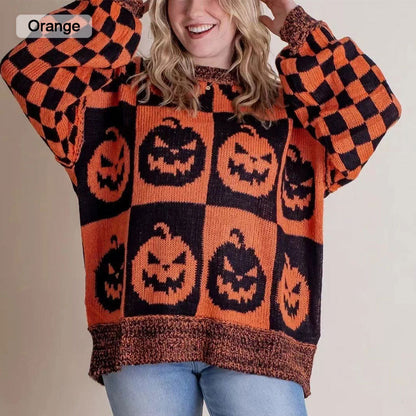 🥳Befristetes Angebot 58% RABATT🎃Halloween Karo-Pullover