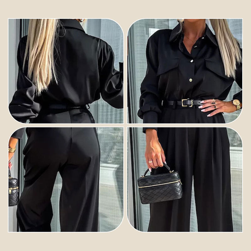 🥳Heiße Neuankömmlinge 50% RABATT💕Moden Lässiges Langarmshirt und lockere Hose für Frauen im 2er-Set