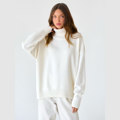 Women's Casual Solid Color Turtleneck Sweater