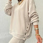 🥰Verkaufsschlager 50% RABATT💕Trendy einfarbiges zweiteiliges Set aus Oberteil und Hose für Damen