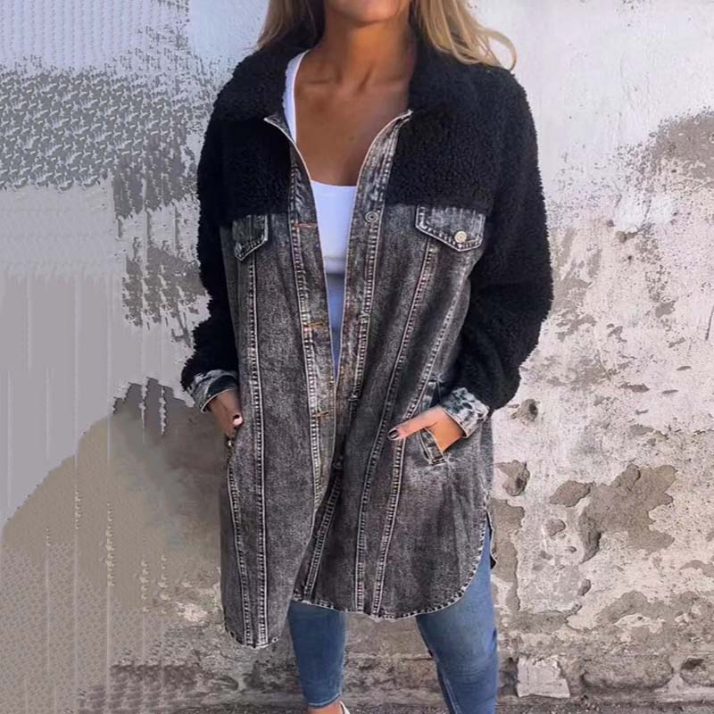 🍂 Herbst-Specials 🍂 Denim Long Shirt Jacke für Frauen