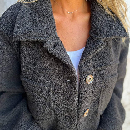 ✨Herbst-Winter Kollektion 50% RABATT🥰Warme Jacke mit Revers für Frauen