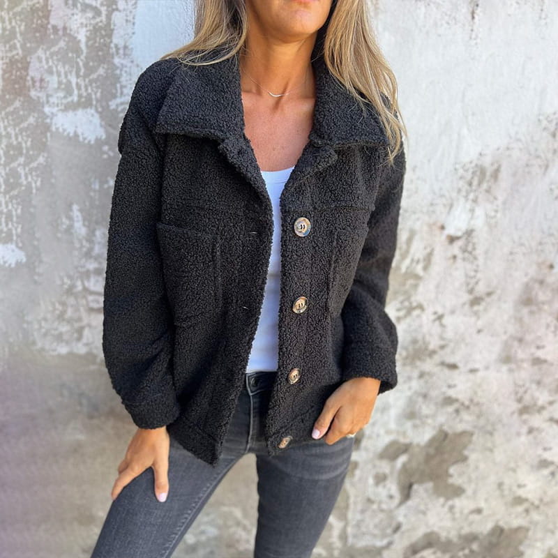 ✨Herbst-Winter Kollektion 50% RABATT🥰Warme Jacke mit Revers für Frauen