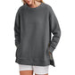 🔥Heißer Verkauf 50% Rabatt🔥Locker sitzendes, langärmeliges Sweatshirt mit seitlichen Reißverschlüssen