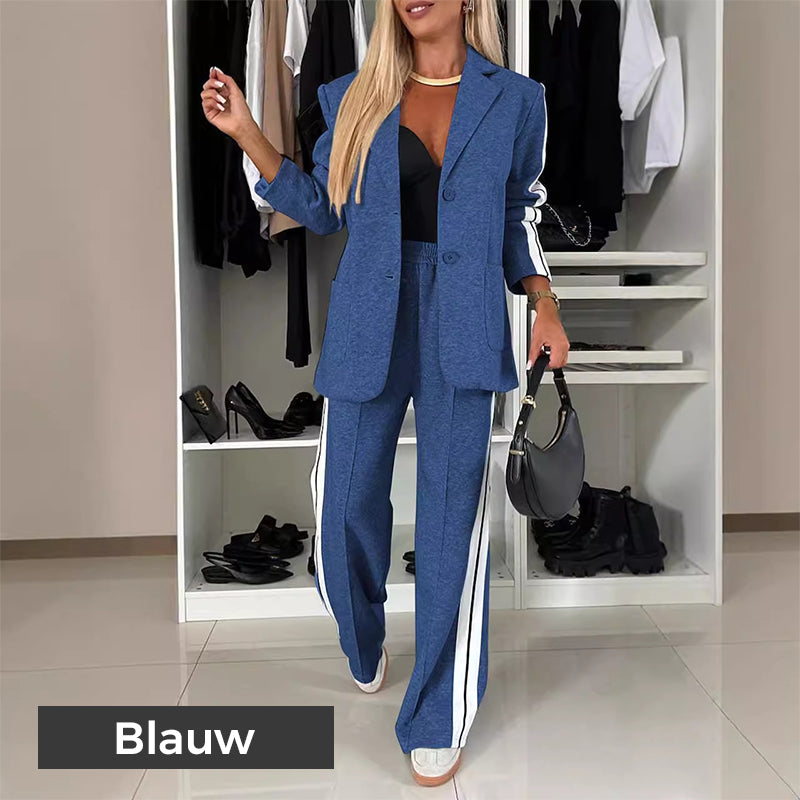 🥳Herbst-Specials🥰Zweiteiliges Freizeit-Blazer- und Trainingshosen-Set für Damen