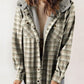 🔥50% Rabatt - Trendy karierte Winterjacke mit Kapuze für Damen