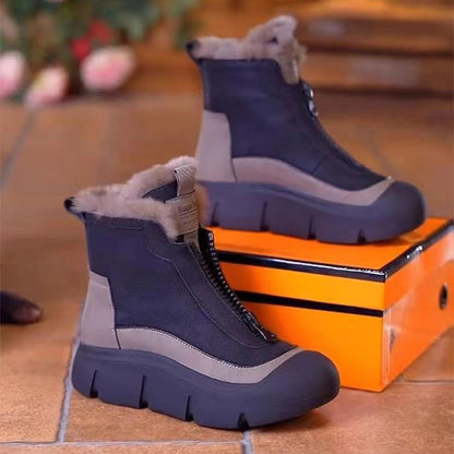 ✨Herbst-Winter-Serie✨Wasserdichte, warme Schneestiefel mit Reißverschluss für Damen