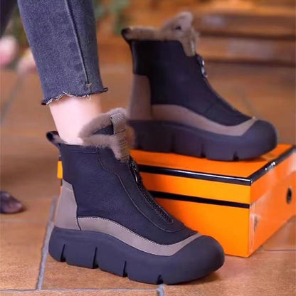 ✨Herbst-Winter-Serie✨Wasserdichte, warme Schneestiefel mit Reißverschluss für Damen