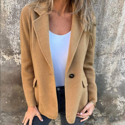 🥰Herbst-Neuankünfte 58% RABATT🥰Lässige Langarmjacke mit Reversverschluss