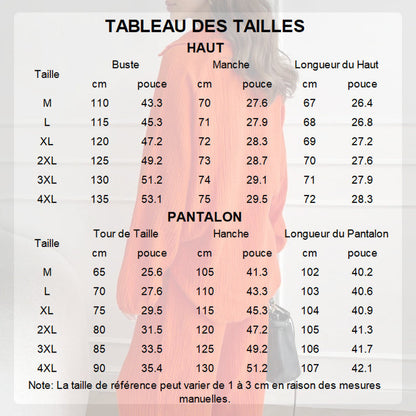 Lässiges, einfarbiges 2-teiliges Set – Oberteil mit V-Ausschnitt und lockere lange Hose