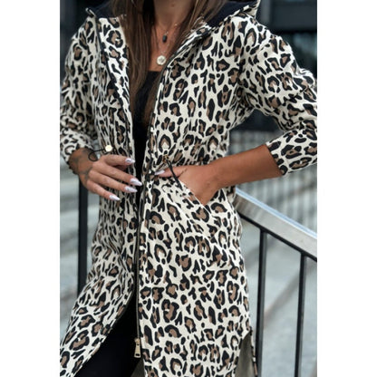 Women's Trendy Zebra & Leopard Pattern Coat