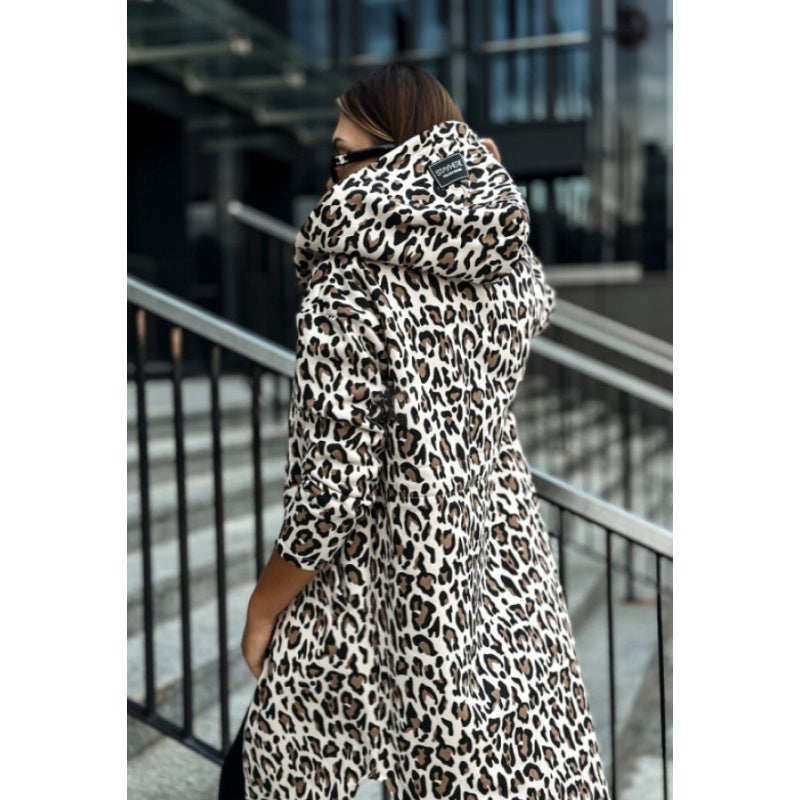 Women's Trendy Zebra & Leopard Pattern Coat